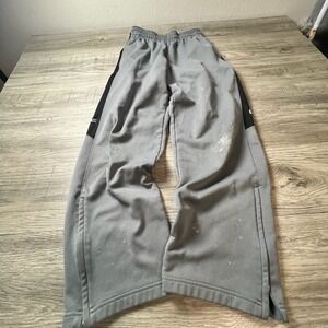 Nike Basketball Pants Mens Small Gray Therma-FIT Elite Wide Leg Ankle Zip Jogger